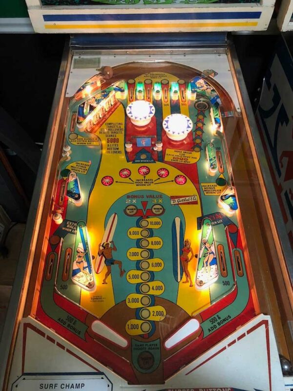 Surf Champ Pinball Machine Elite Home Gamerooms
